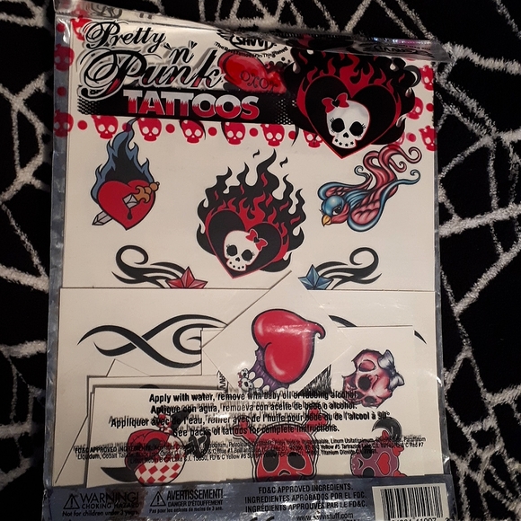 Savvi Accessories New Pretty N Punk Tattoos Set Of Over 5 Temporary